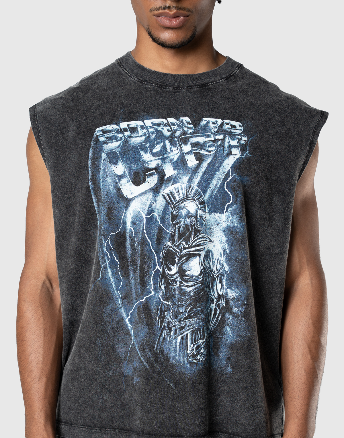 Warrior Graphic Vintage Tanktop - Black