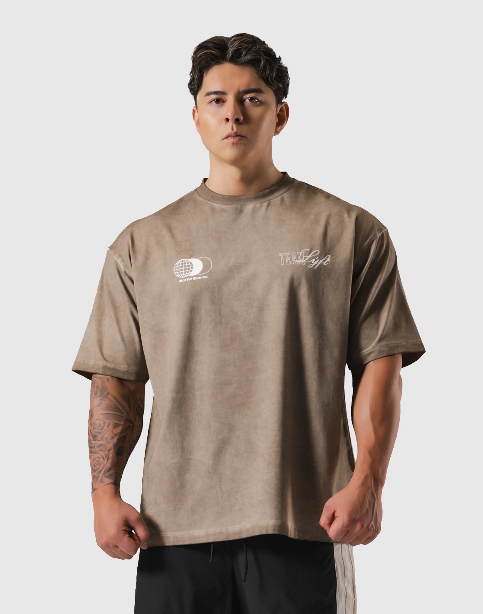 Extend Cotton Team LÝFT Graphic Big T-Shirt - Beige