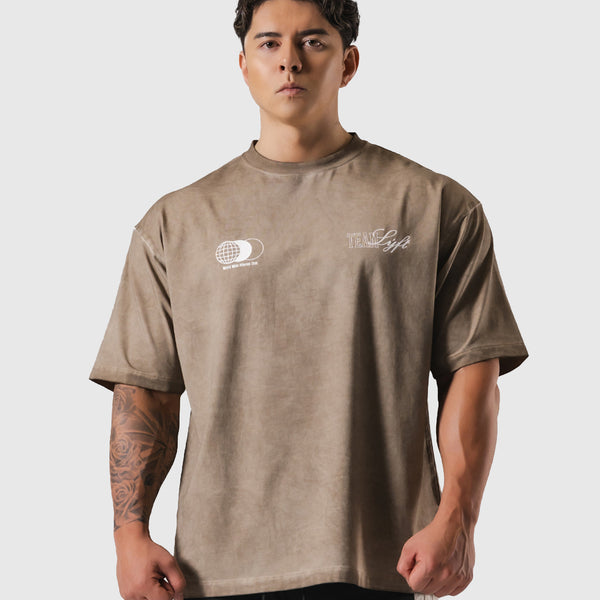 リフト LYFT EXTEND COTTON BIG T-SHIRT S Extend Cotton Team LÝFT Graphic Big T-Shirt - Beige