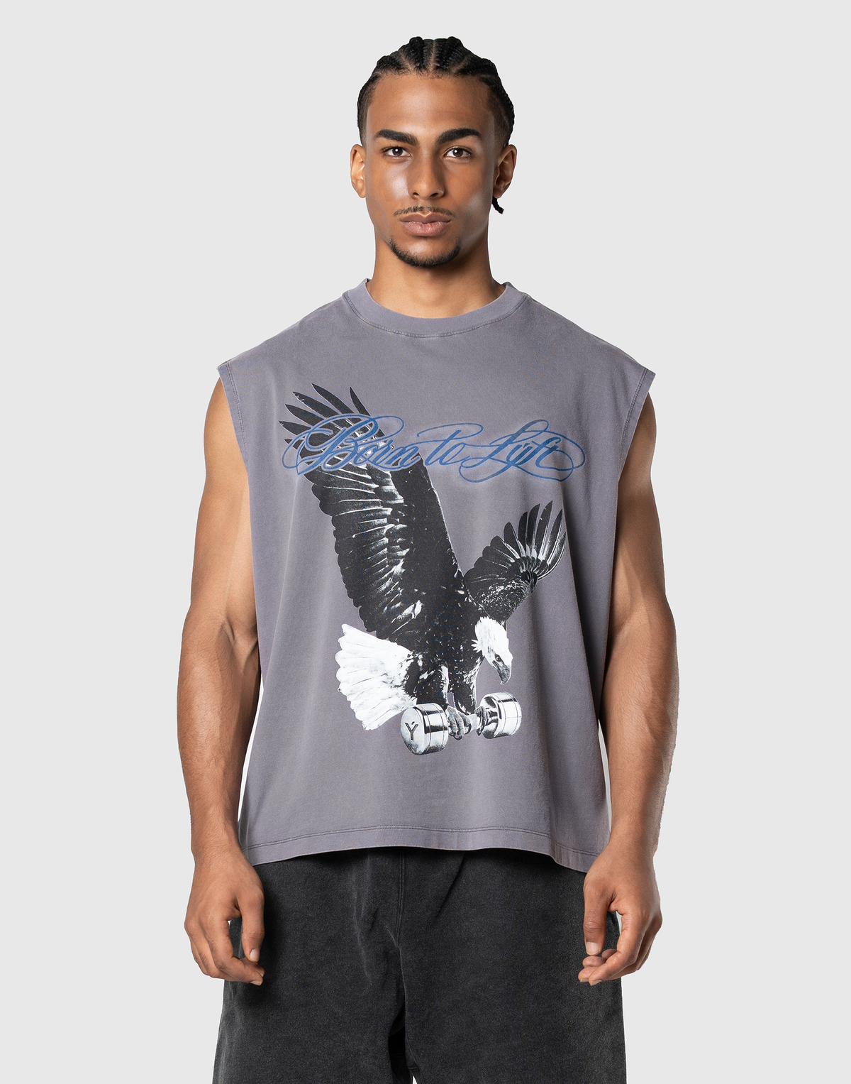 Iron Eagle Graphic Vintage Tanktop - Purple