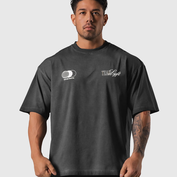 Extend Cotton Team LÝFT Graphic Big T-Shirt - Black