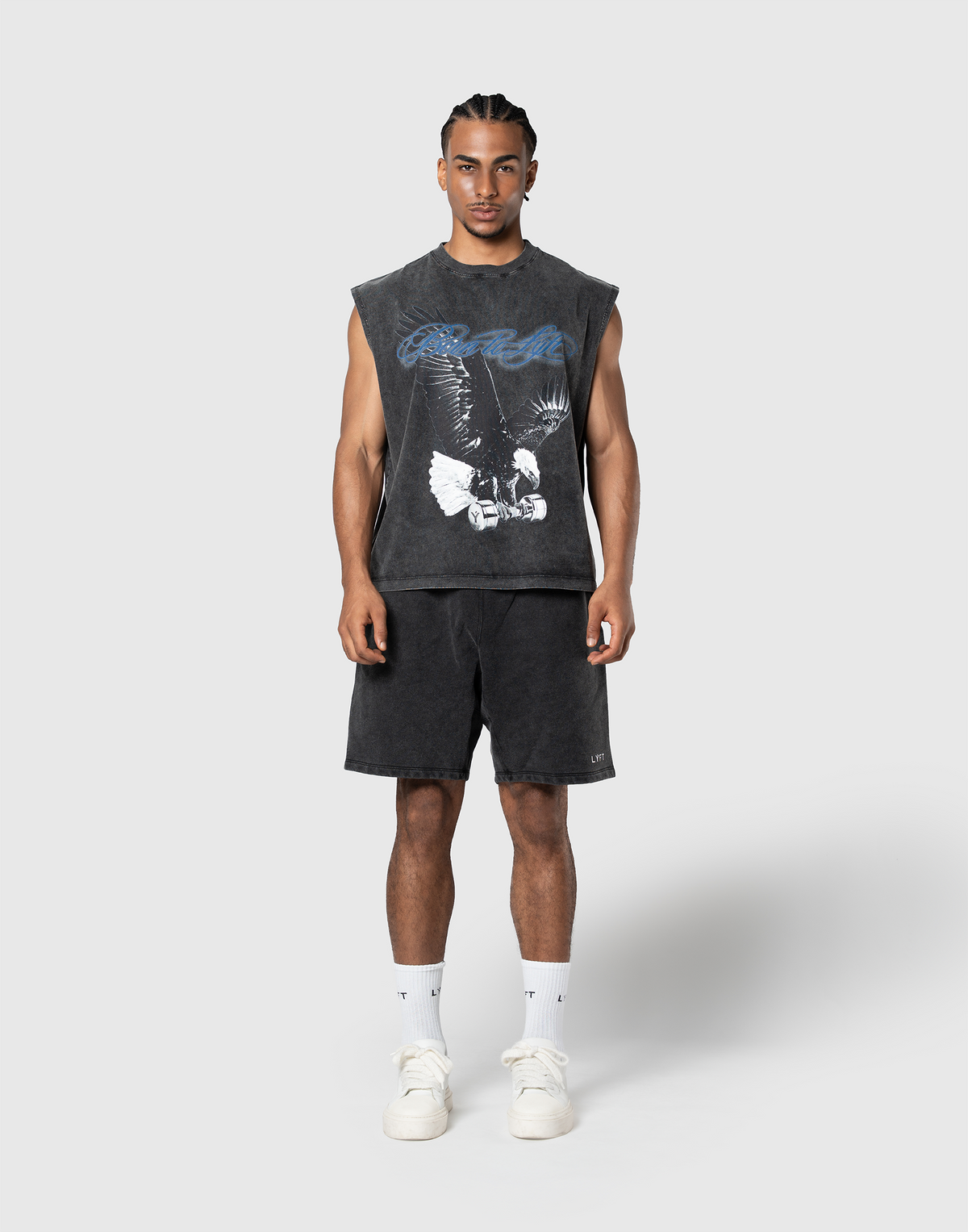 Iron Eagle Graphic Vintage Tanktop - Black