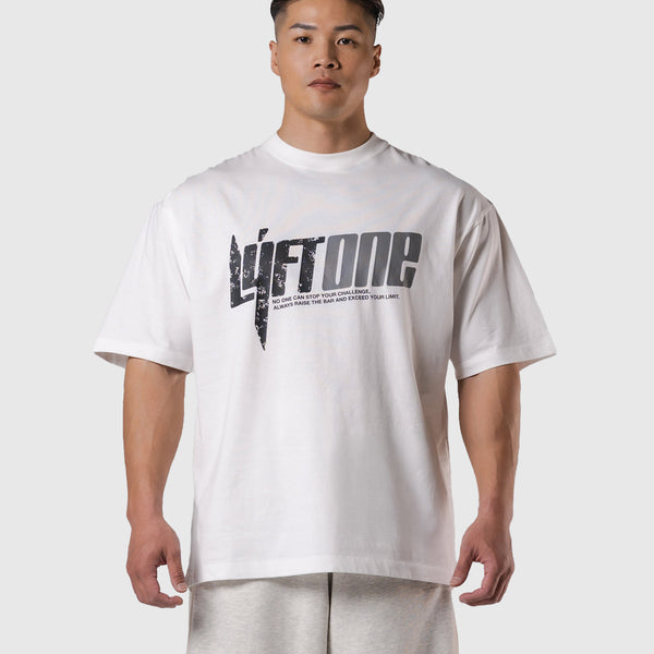 LÝFT ONE Graphic Big T-Shirt - White lyft グラフィック Tシャツ ホワイト