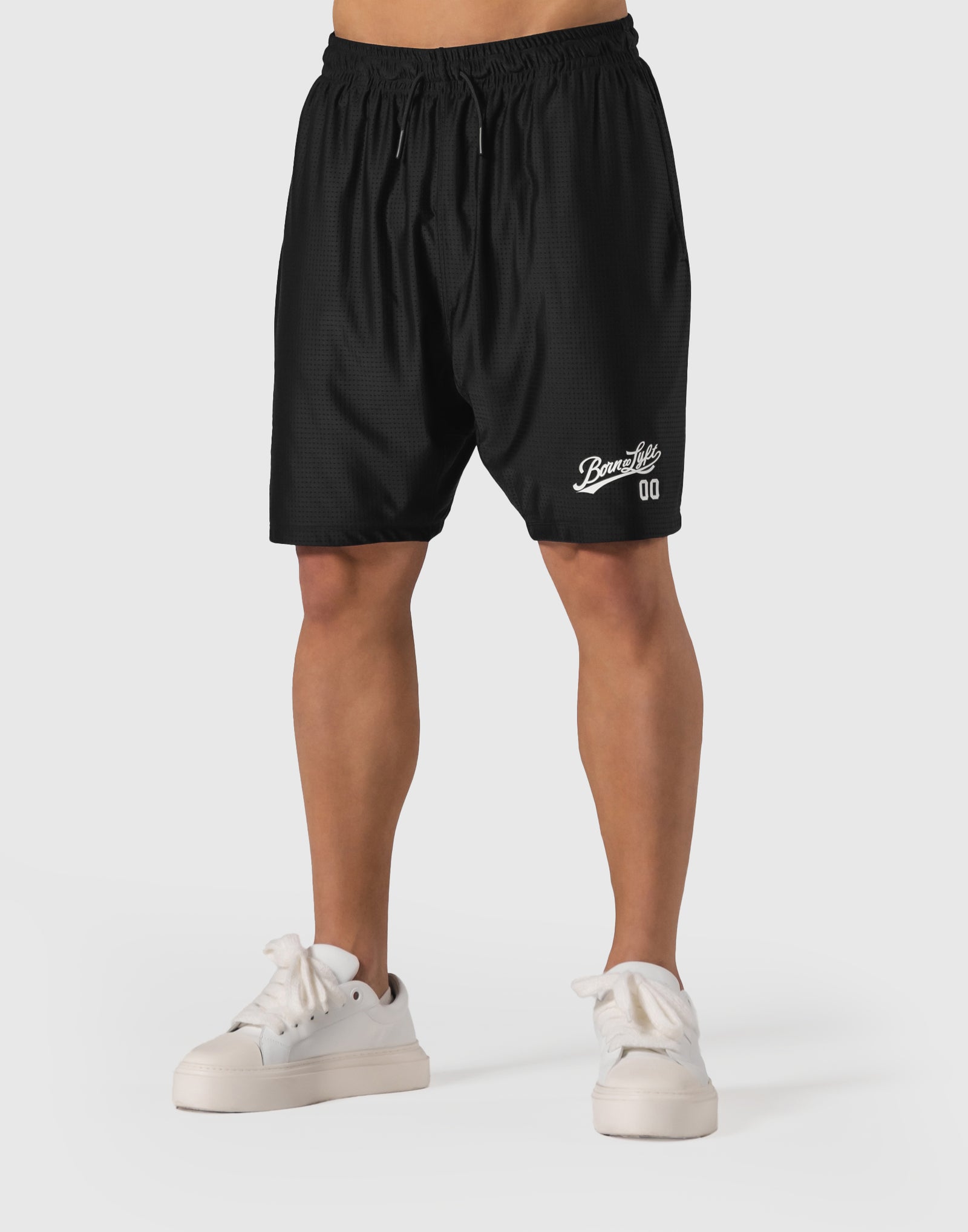 Script Logo Mesh Shorts - Black – LÝFT