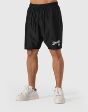 Script Logo Mesh Shorts - Black