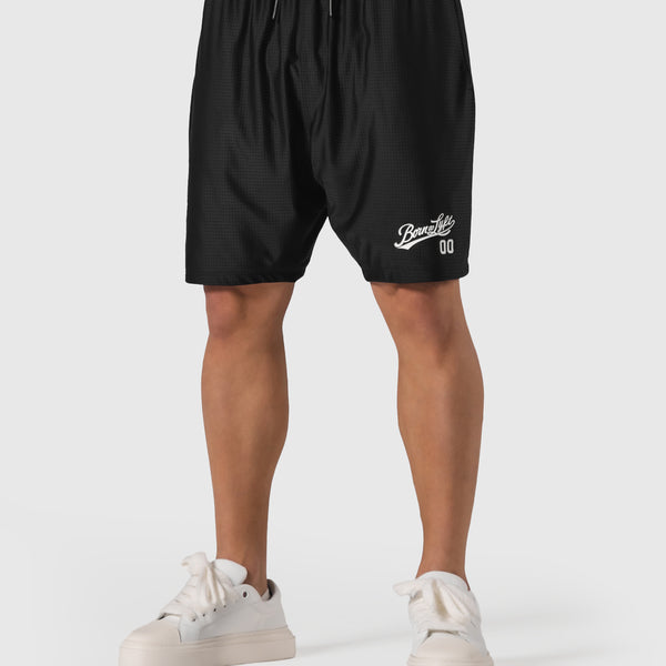 Script Logo Mesh Shorts - Black – LÝFT