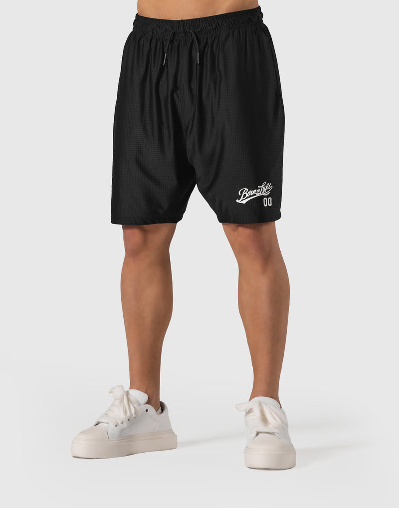 Script Logo Mesh Shorts - Black – LÝFT