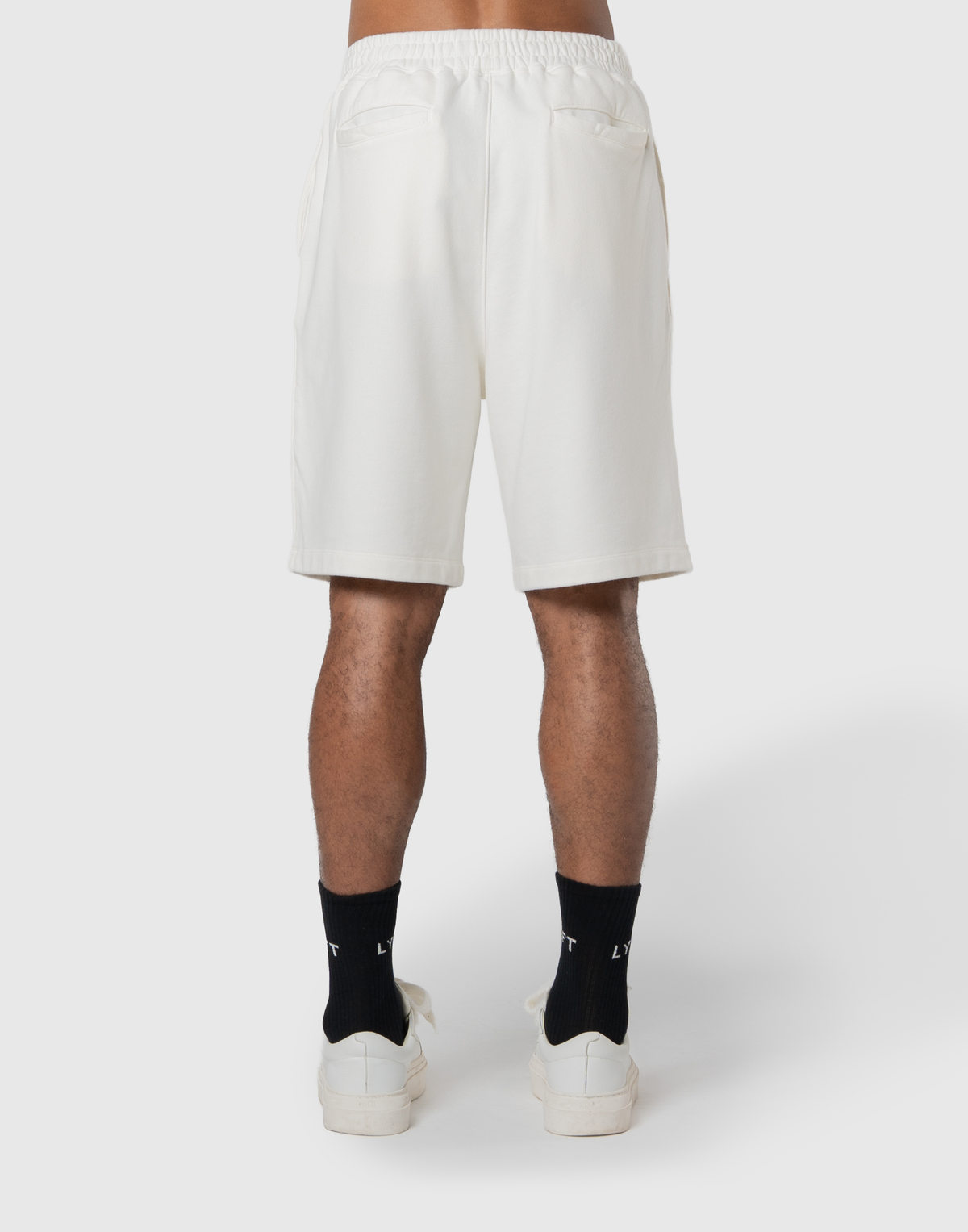Iron Cross Logo Vintage Sweat Shorts - Ivory
