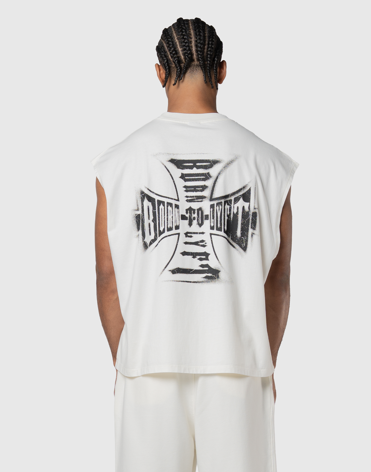 Iron Cross Logo Vintage Tanktop - Ivory