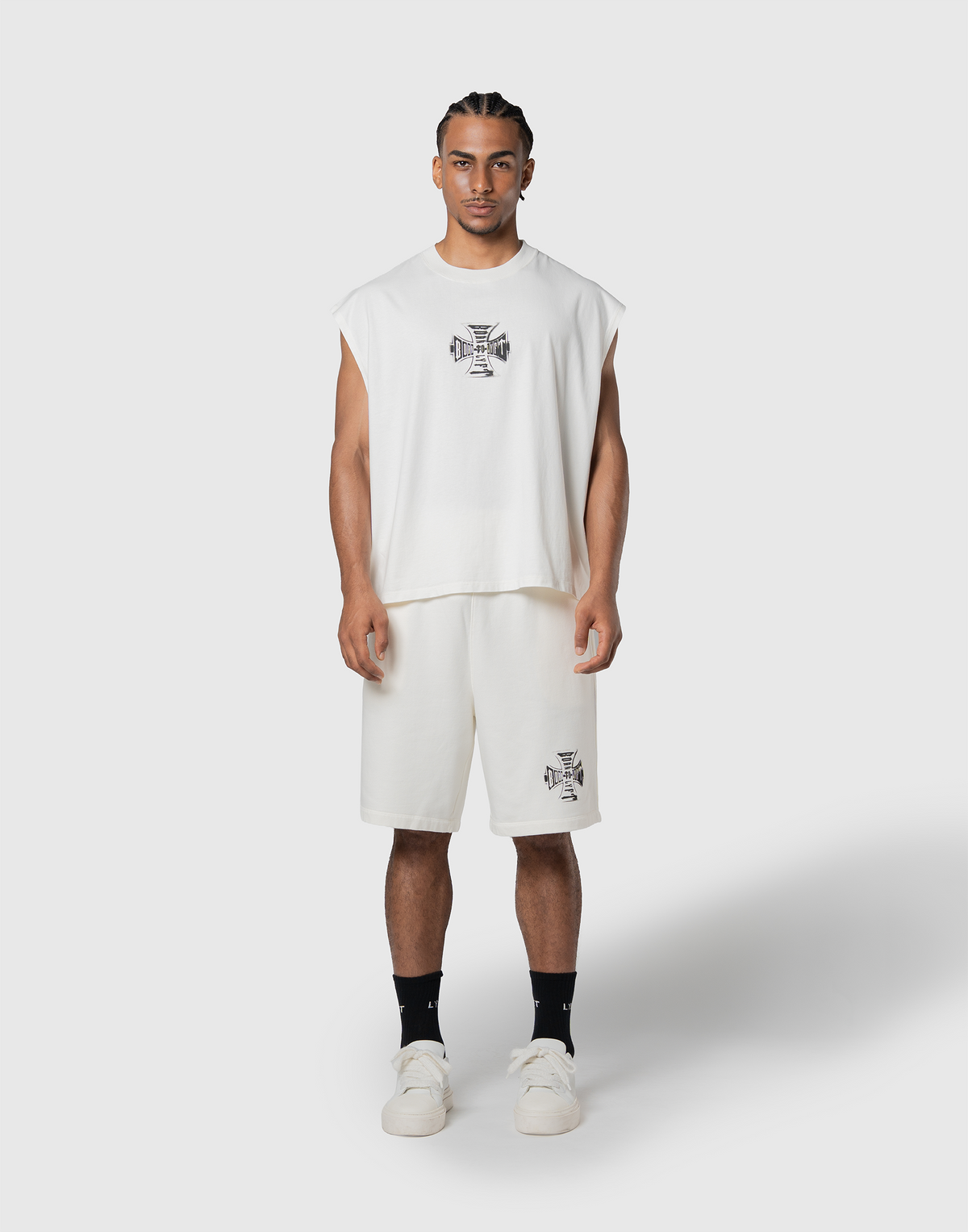 Iron Cross Logo Vintage Tanktop - Ivory
