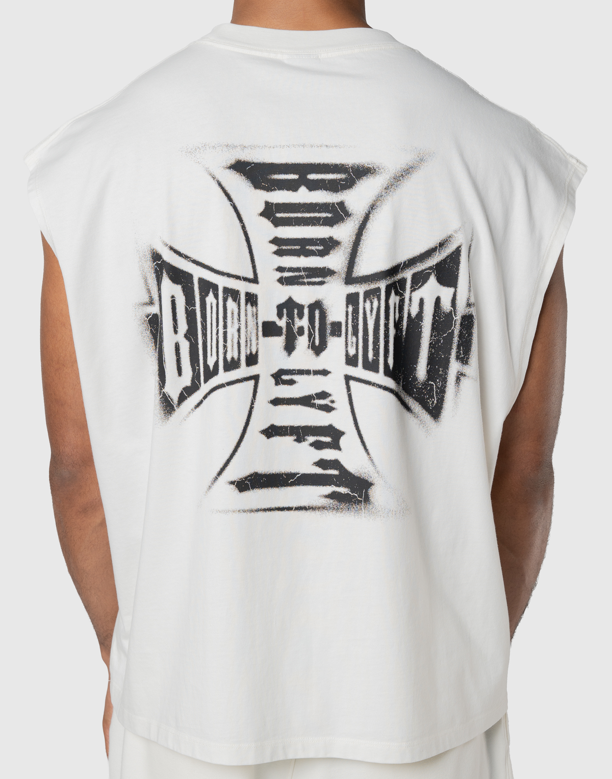Iron Cross Logo Vintage Tanktop - Ivory