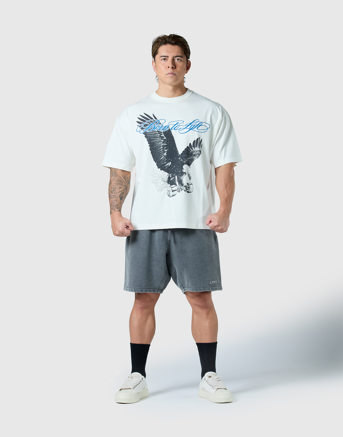 Iron Eagle Graphic Vintage Big T-Shirt - Ivory