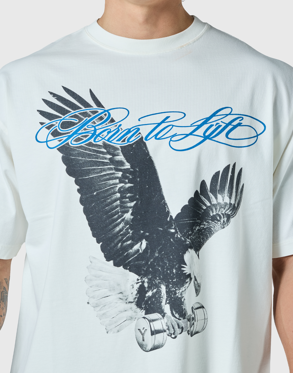 Iron Eagle Graphic Vintage Big T-Shirt - Ivory