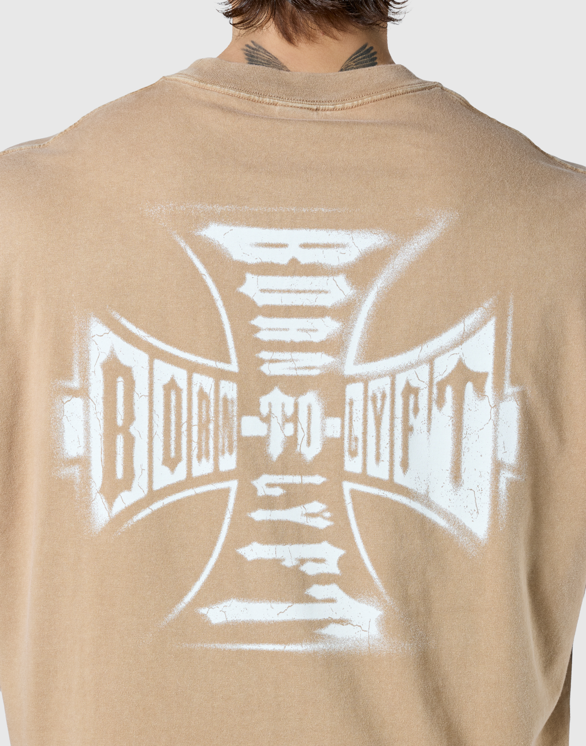 Iron Cross Logo Vintage Tanktop - Brown