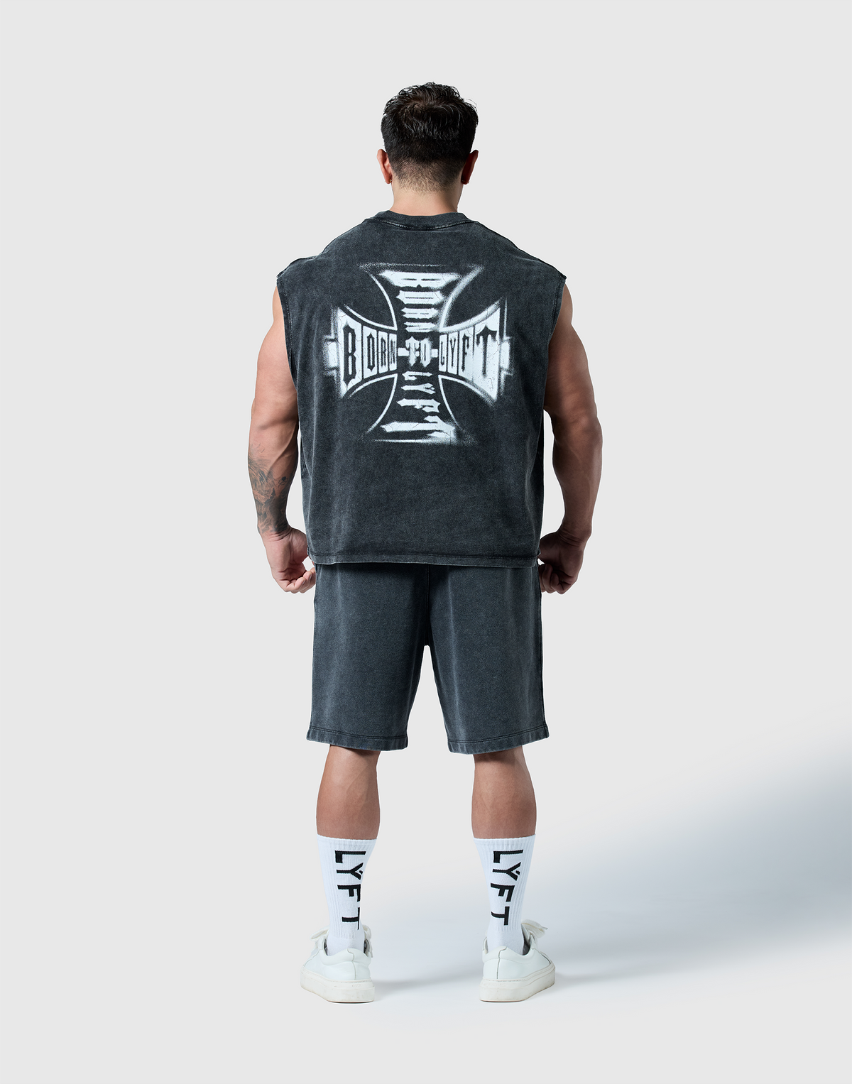 Iron Cross Logo Vintage Tanktop - Black