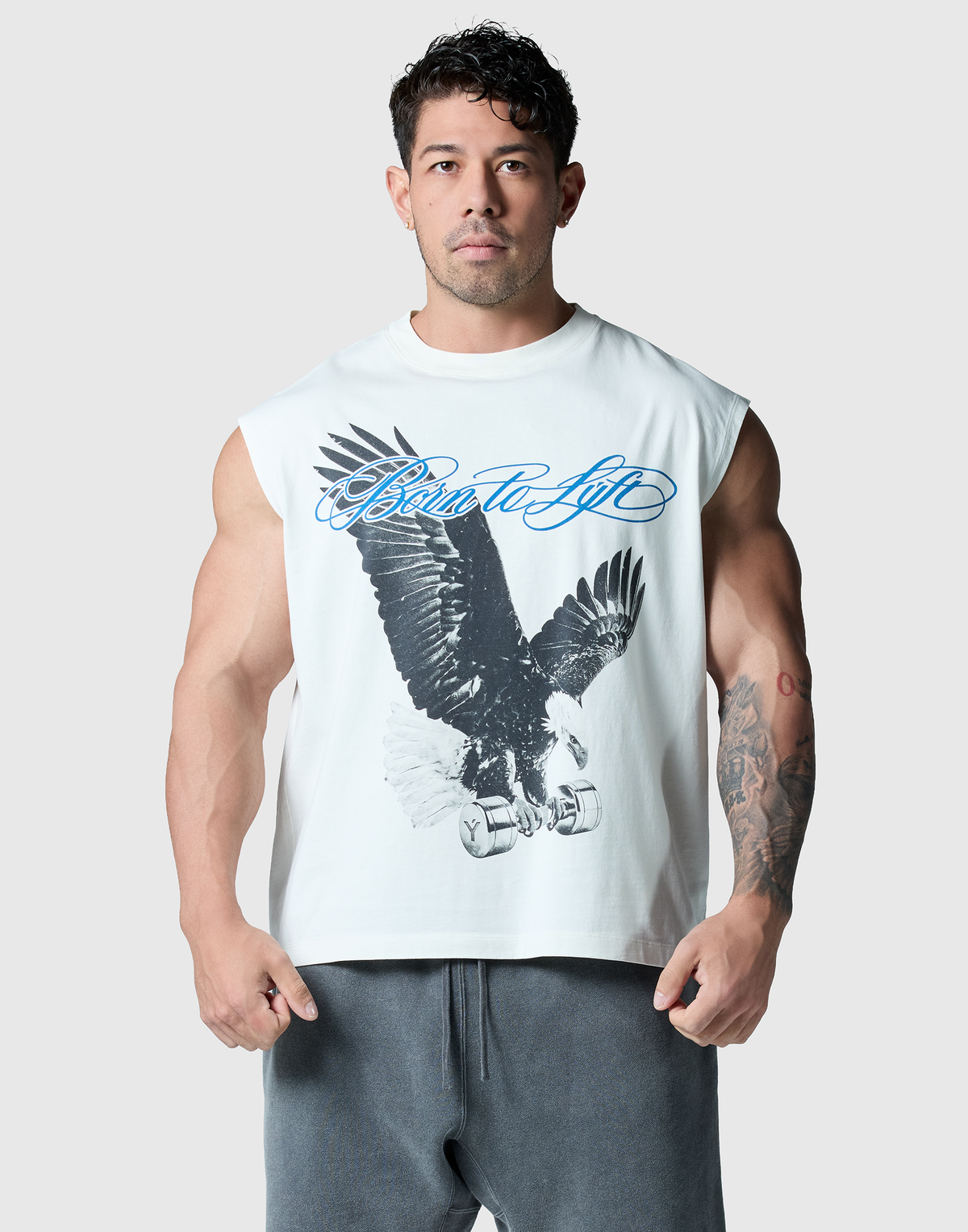 Iron Eagle Graphic Vintage Tanktop - Ivory