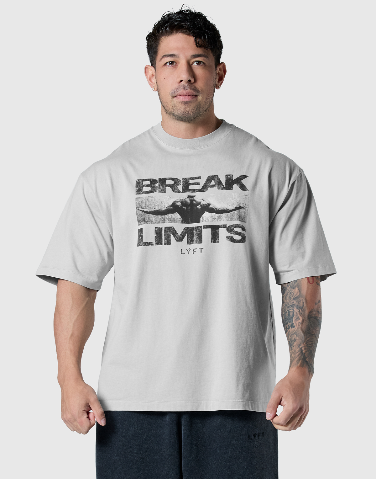 Original Photo Graphic Vintage Big T-Shirt - Grey