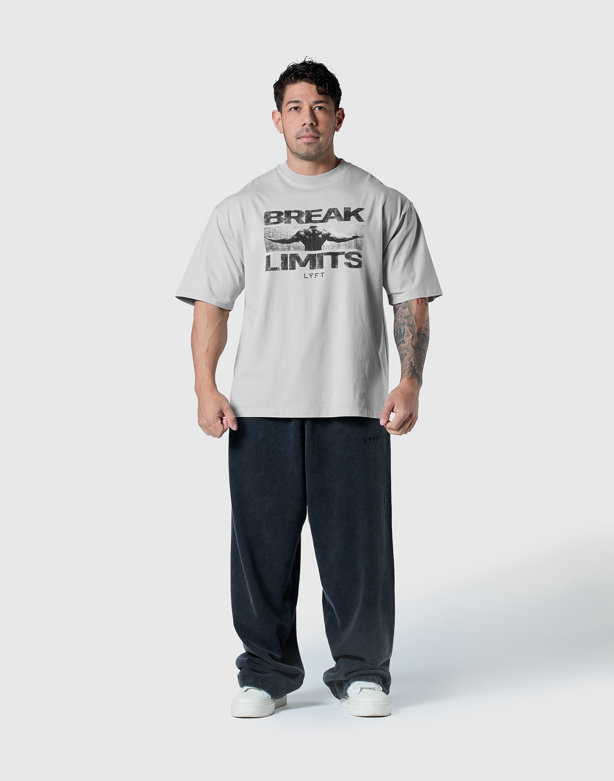 Original Photo Graphic Vintage Big T-Shirt - Grey