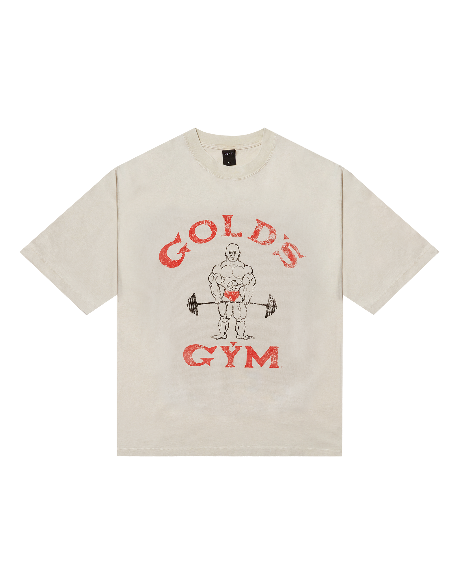 LÝFT × GOLD'S Gym Vintage Logo Big T-Shirt (1デザイン1点までの購入