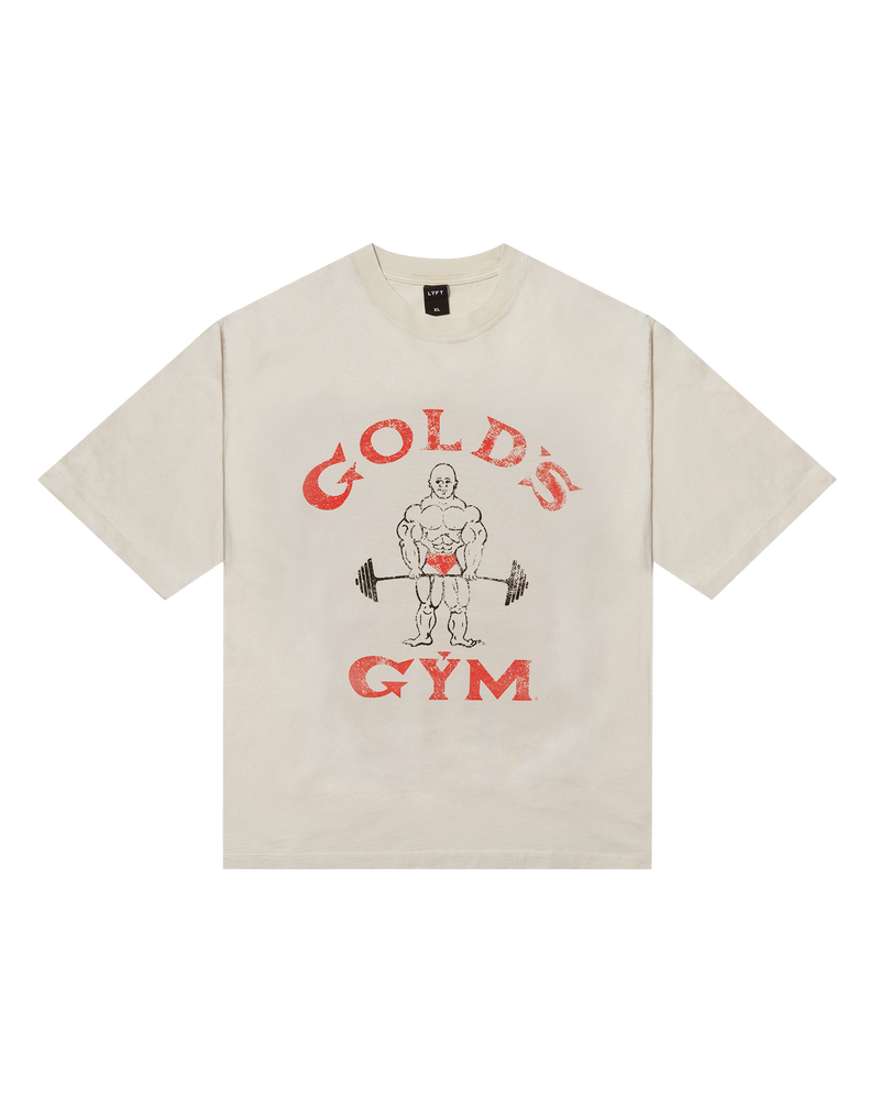 LÝFT × GOLD'S Gym Vintage Logo Big T-Shirt (1デザイン1点までの購入