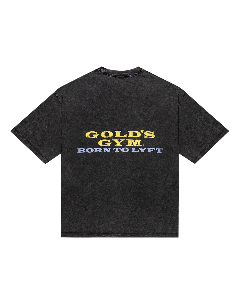 LÝFT × GOLD'S Gym Vintage Logo Big T-Shirt