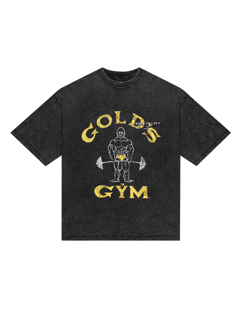 LÝFT × GOLD'S Gym Vintage Logo Big T-Shirt