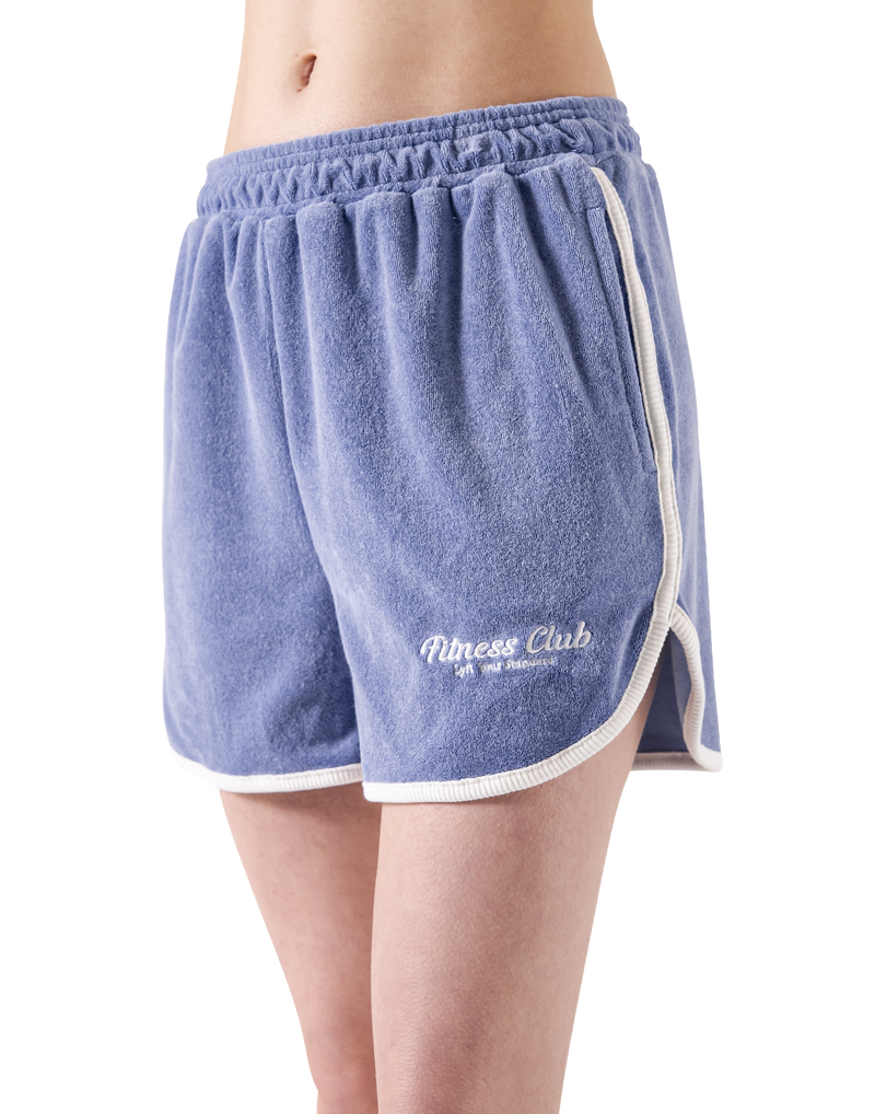 Bicolor Piping Pile Shorts - Blue