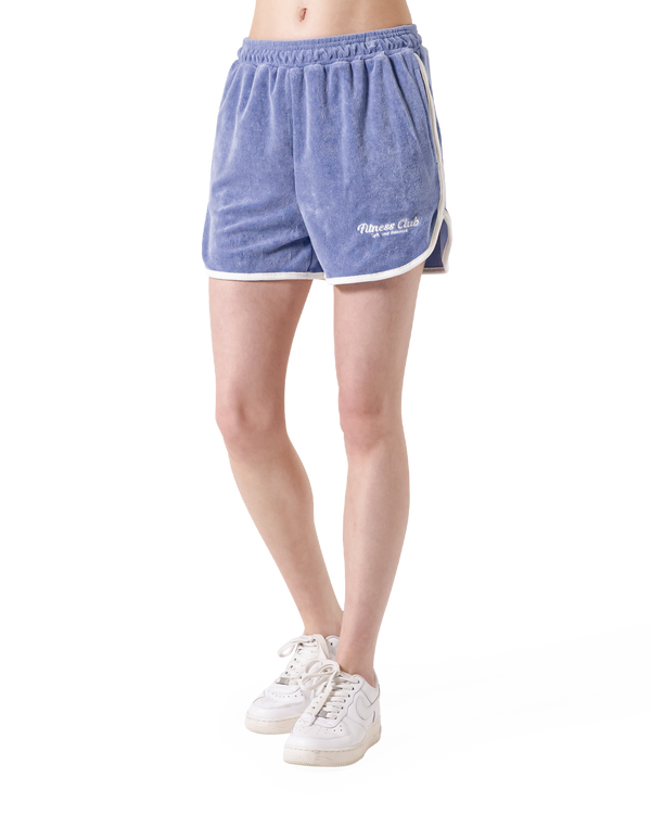 Bicolor Piping Pile Shorts - Blue