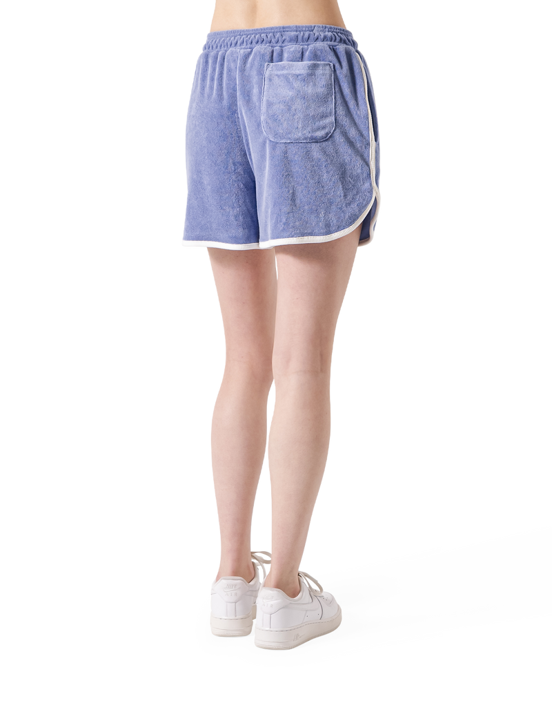 Bicolor Piping Pile Shorts - Blue