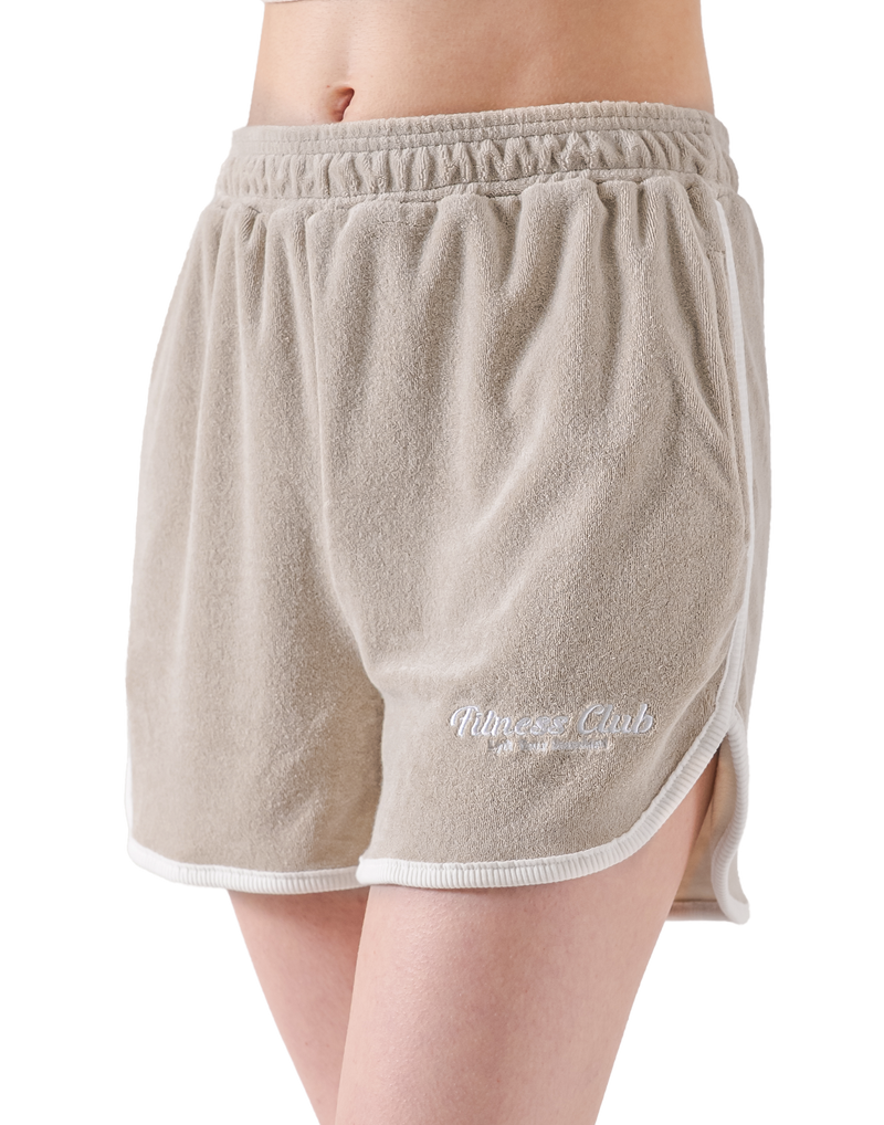 Bicolor Piping Pile Shorts - Beige