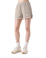 Bicolor Piping Pile Shorts - Beige