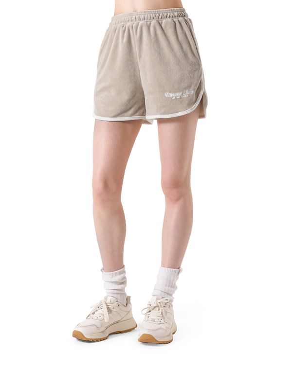 Bicolor Piping Pile Shorts - Beige