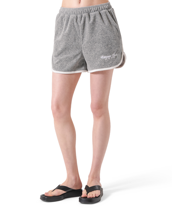 Bicolor Piping Pile Shorts - Grey