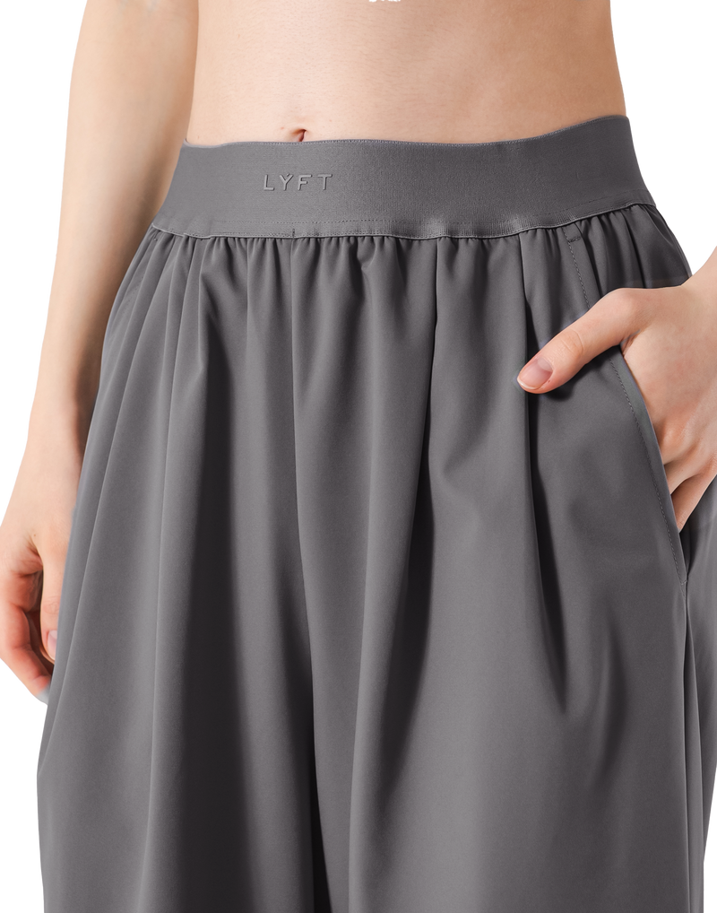 Jacquard Wide Easy Pants - Grey