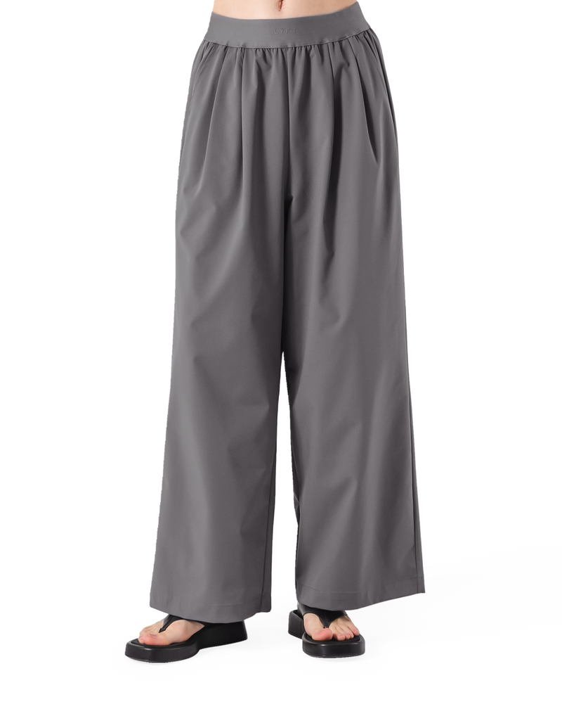 Jacquard Wide Easy Pants - Grey