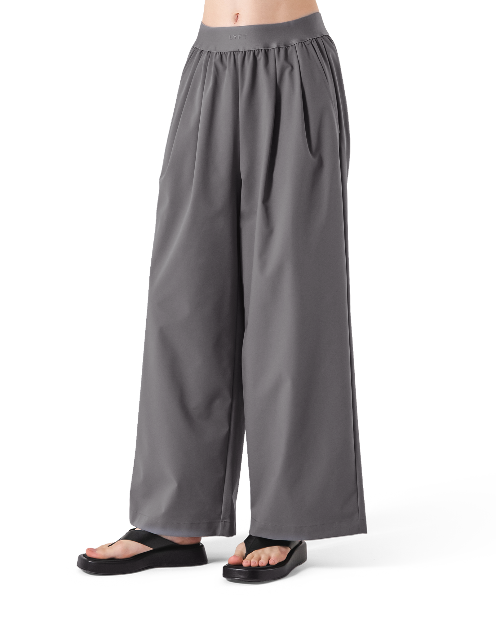 Jacquard Wide Easy Pants - Grey – LÝFT