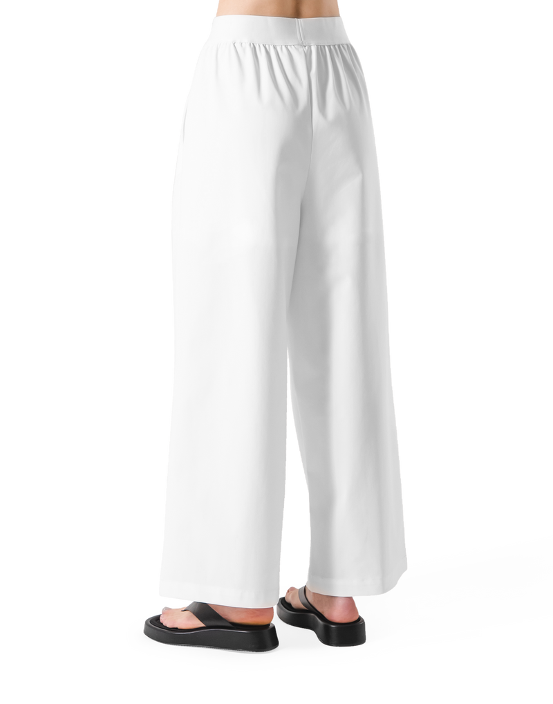 Jacquard Wide Easy Pants - White