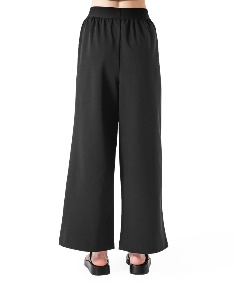 Jacquard Wide Easy Pants - Black
