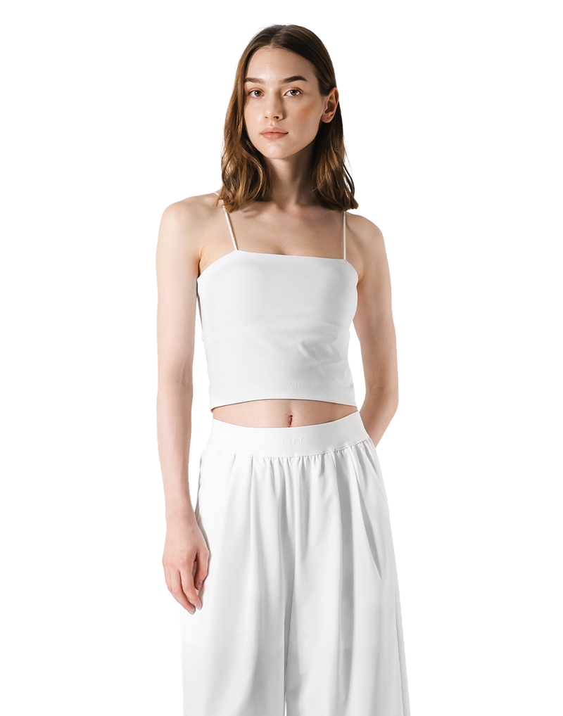 Cup In LÝFT Logo Camisole - White