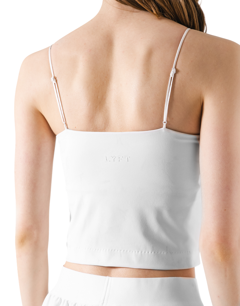Cup In LÝFT Logo Camisole - White