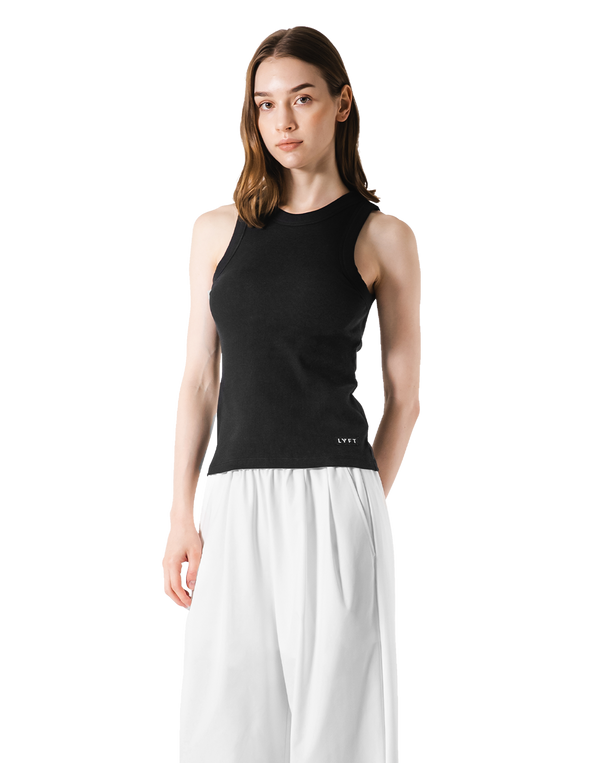 Cup In Rib Tanktop - Black