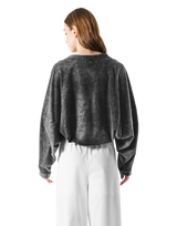 Dolman Sleeve Cropped Cardigan - Black