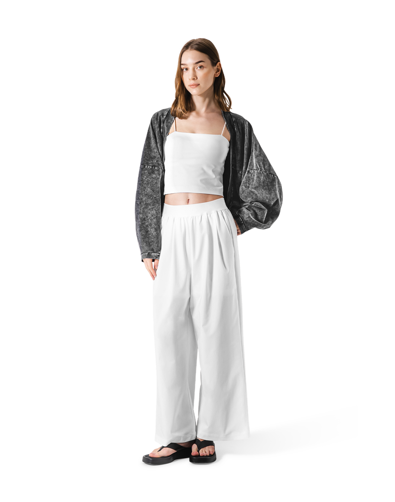 Dolman Sleeve Cropped Cardigan - Black