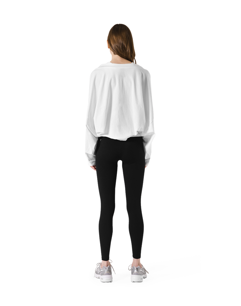 Dolman Sleeve Cropped Cardigan - White