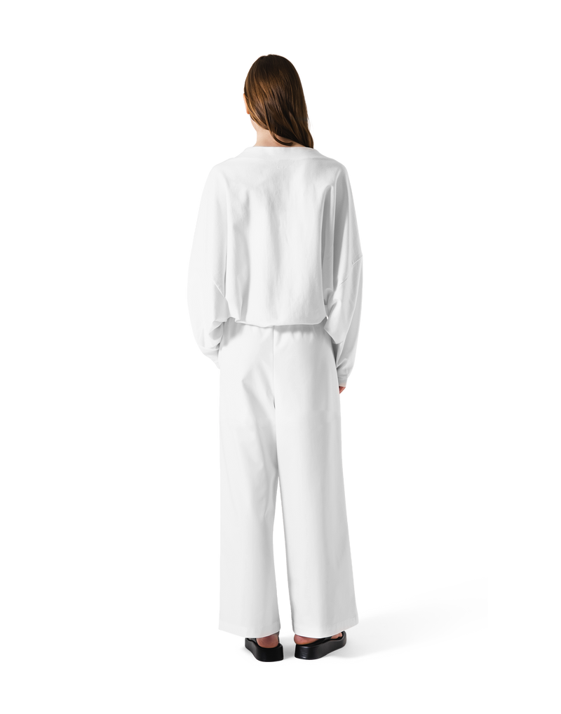 Dolman Sleeve Cropped Cardigan - White