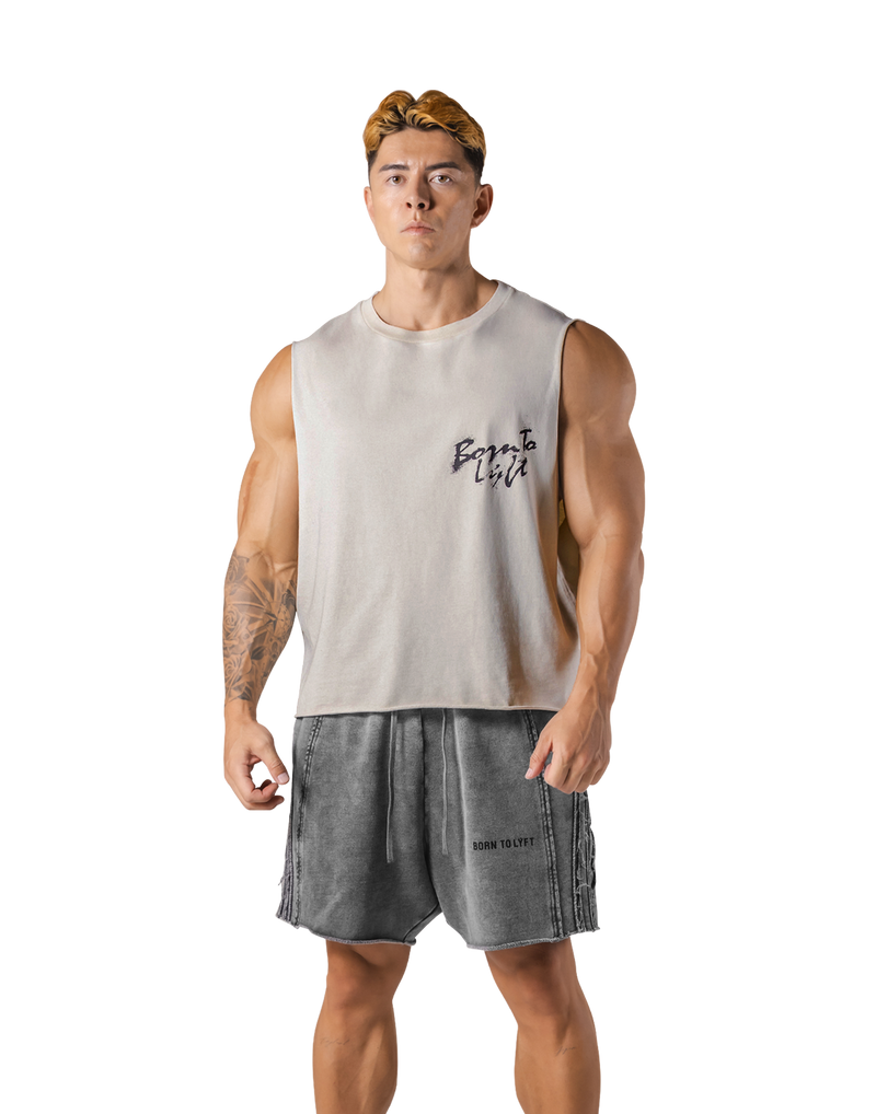 Metal Logo Box Tanktop - Ivory