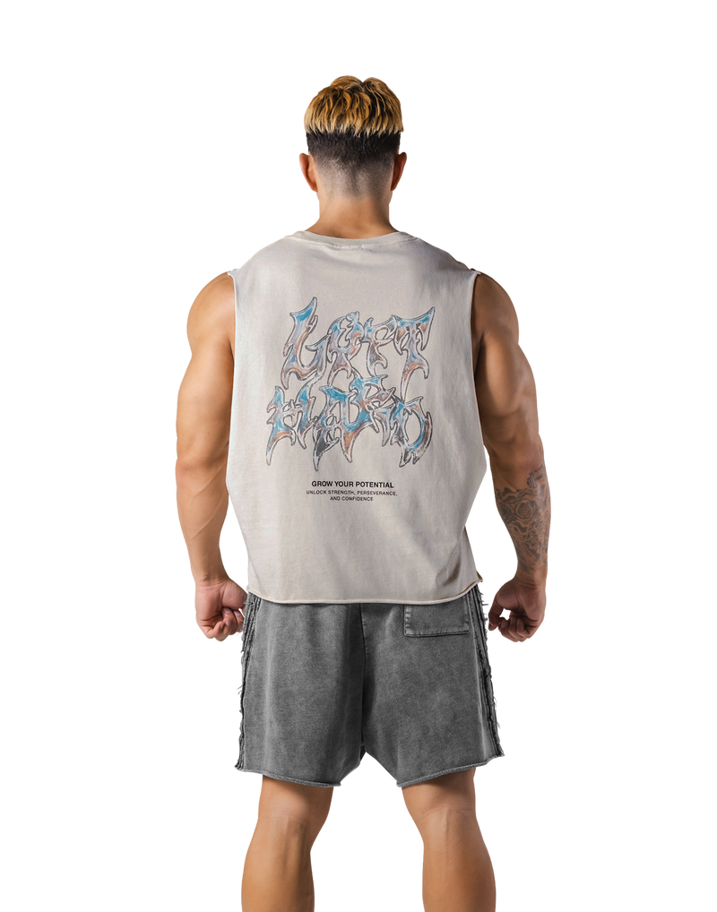 Metal Logo Box Tanktop - Ivory