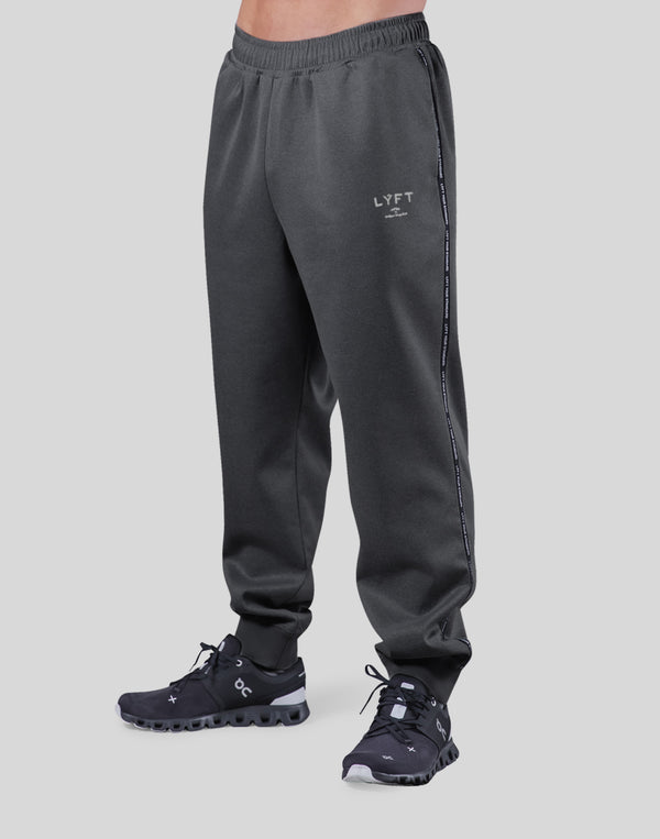 Emblem Loose Fit Jersey Pants - D.Grey