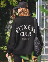 Back Logo Knit Pullover - Black