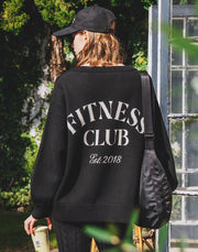 Back Logo Knit Pullover - Black